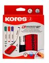Picture of Kores Bullet White Board Set 4 Markers (Green, Red, Blue, Black) + Eraser 